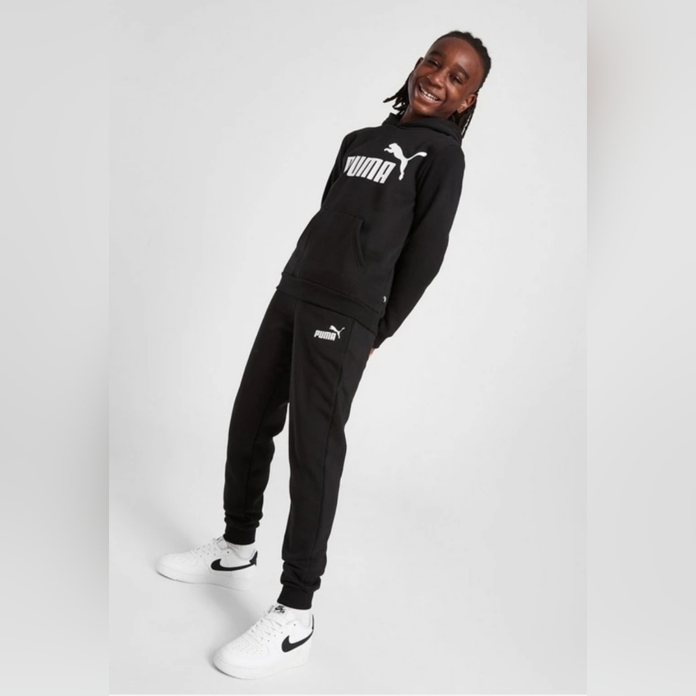 Puma New Youth 3 Piece Size XS 5/6 Hoodie T-Shirt & Pull On Jogger Active Warm